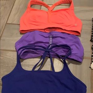 Lululemon and Athleta sports bras